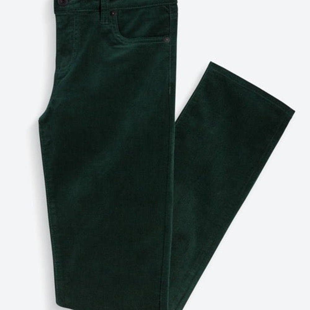 EDYSON Windsor Straight Leg Corduroy Pant Size 10 Dark Green